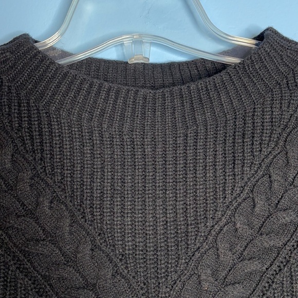 Nwot Talbots Black Ribbed Cable Lamb’s Wool blend Sweater XLP - Picture 4 of 9